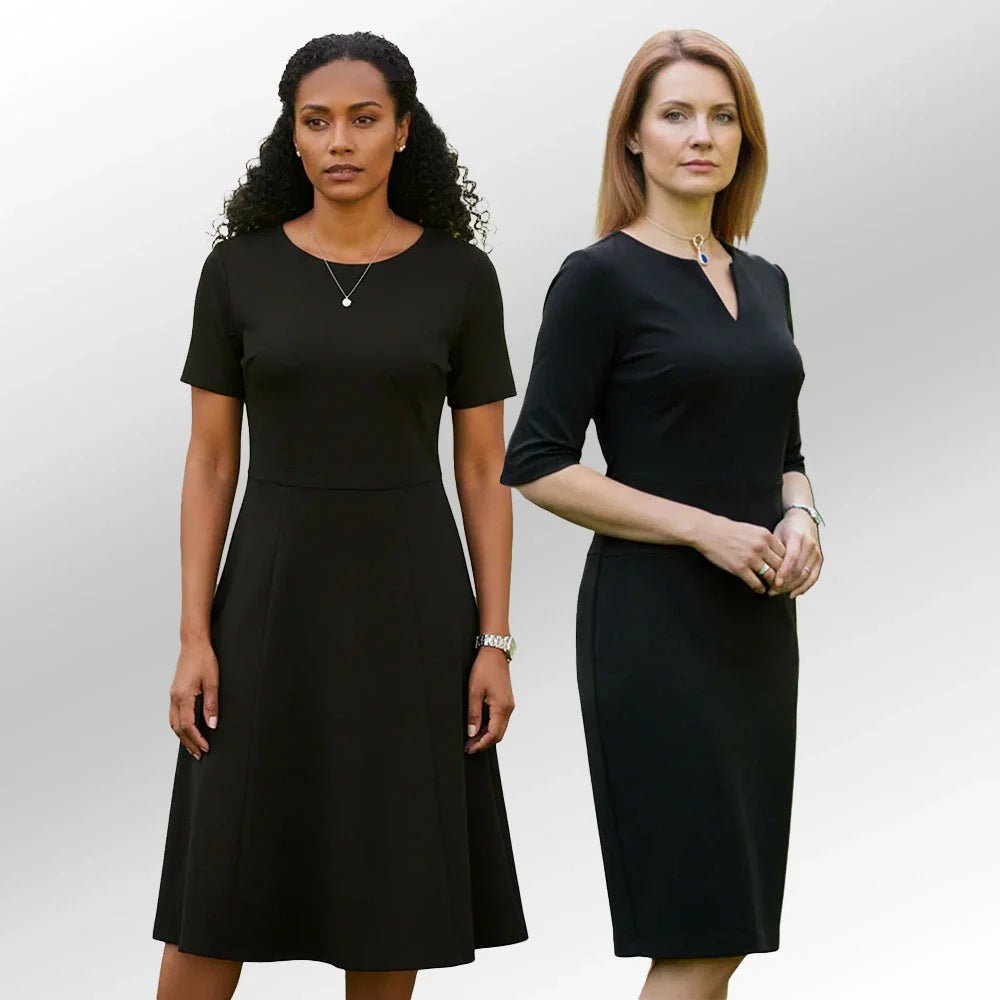 Black Funeral Dresses  The Work Uniform Company