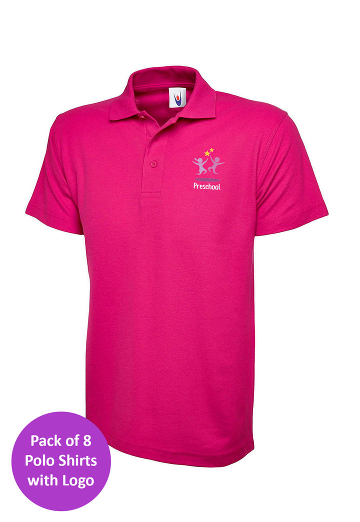 Branded Polo Shirt Bundle for Nursery Staff (Pack of 8) - The Work Uniform Company