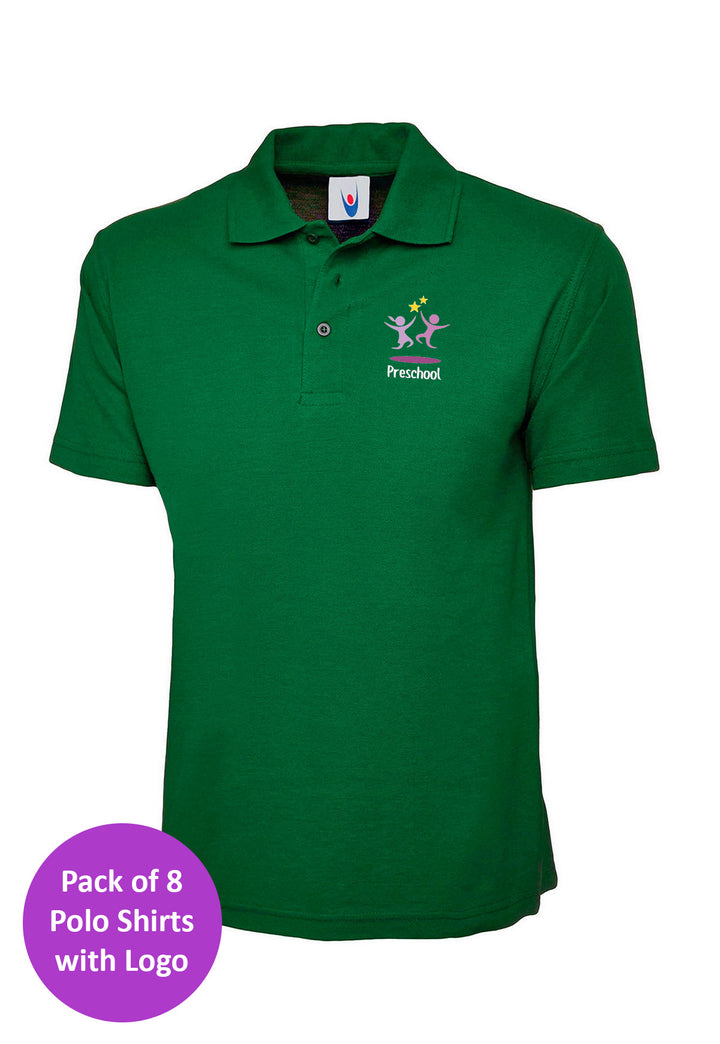 Branded Polo Shirt Bundle for Nursery Staff (Pack of 8) - The Work Uniform Company