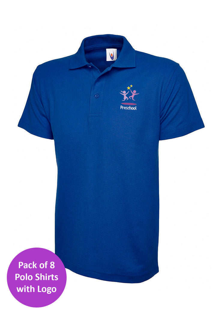 Branded Polo Shirt Bundle for Nursery Staff (Pack of 8) - The Work Uniform Company