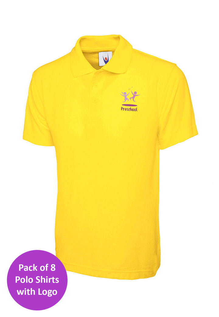 Branded Polo Shirt Bundle for Nursery Staff (Pack of 8) - The Work Uniform Company