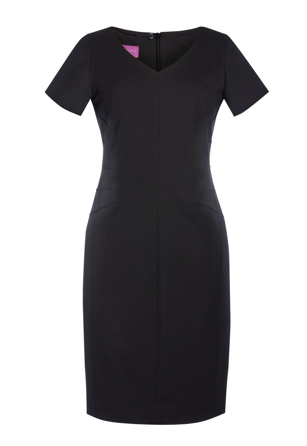 Black Fitted Funeral Dress - The Work Uniform Company