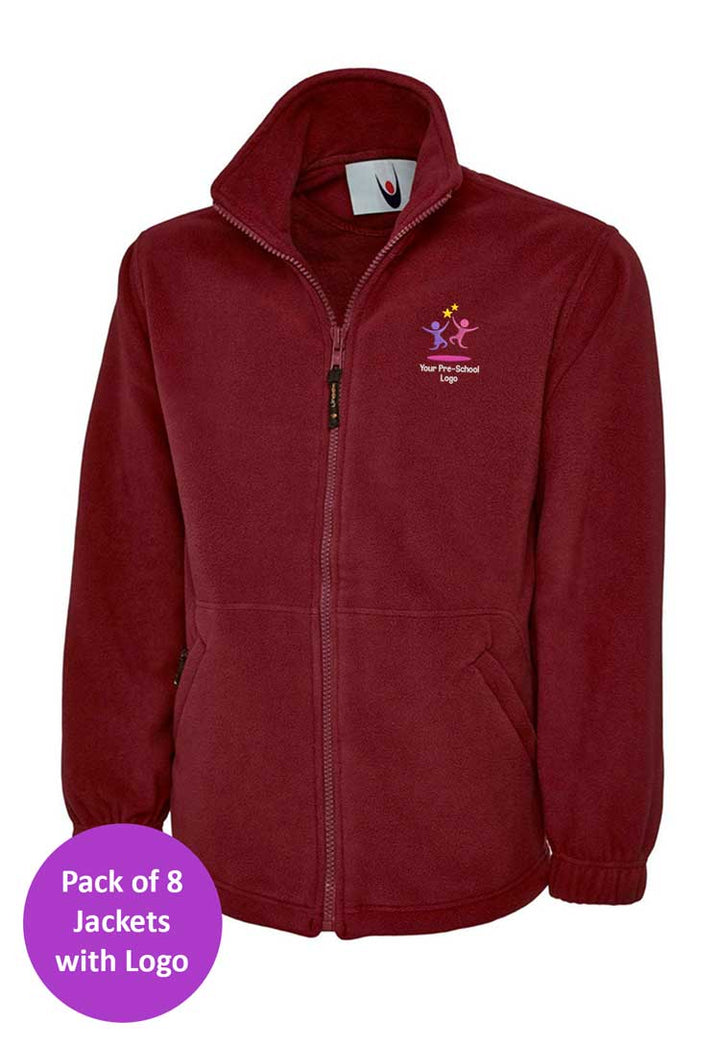 Branded Fleece Jacket Bundle for Nursery Staff (Pack of 8) - The Work Uniform Company