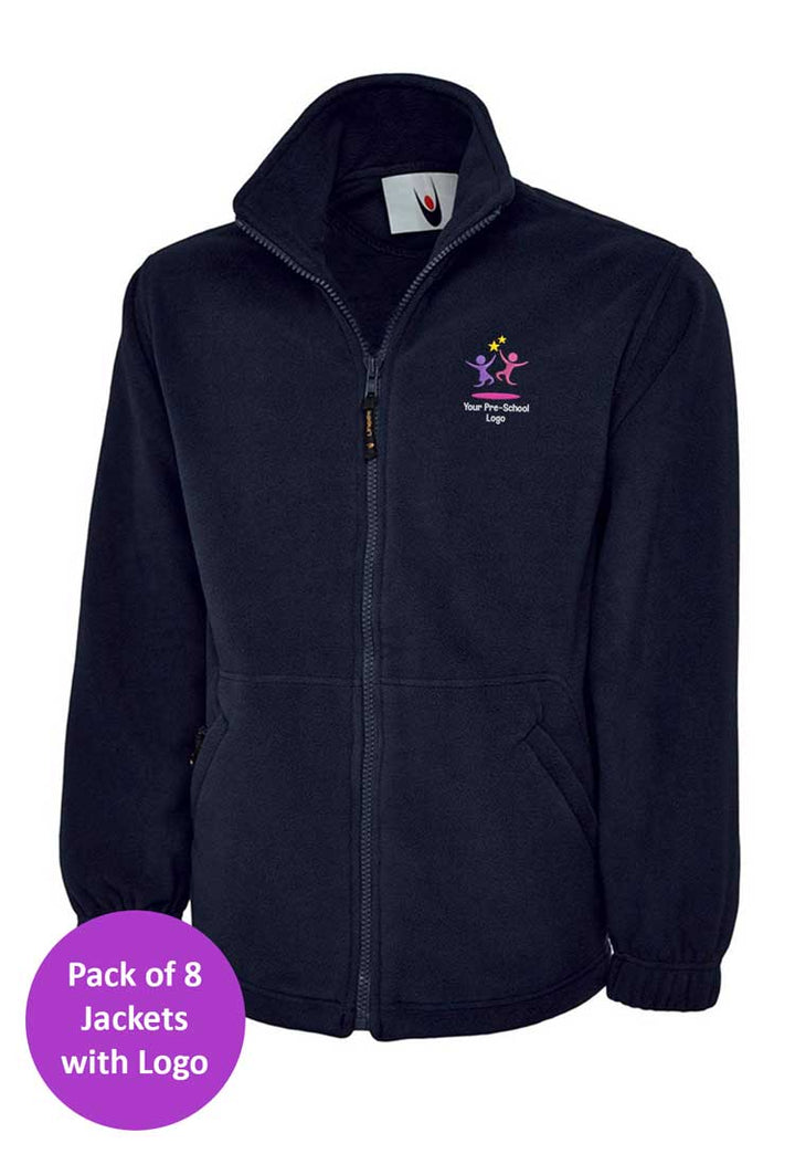 Branded Fleece Jacket Bundle for Nursery Staff (Pack of 8) - The Work Uniform Company