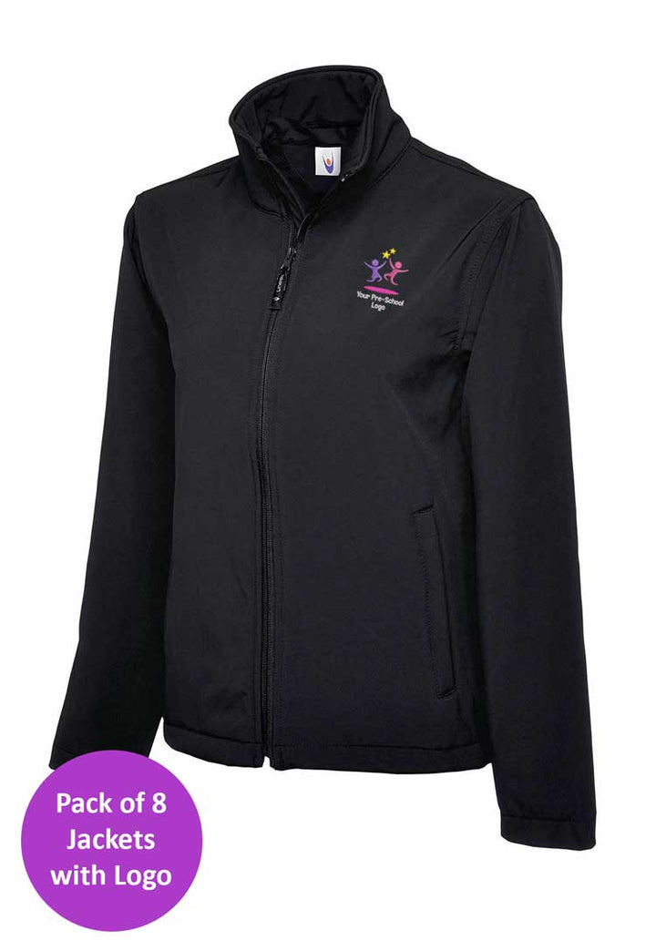 Branded Ladies Softshell Jacket Bundle for Nursery Staff (Pack of 8) - The Work Uniform Company