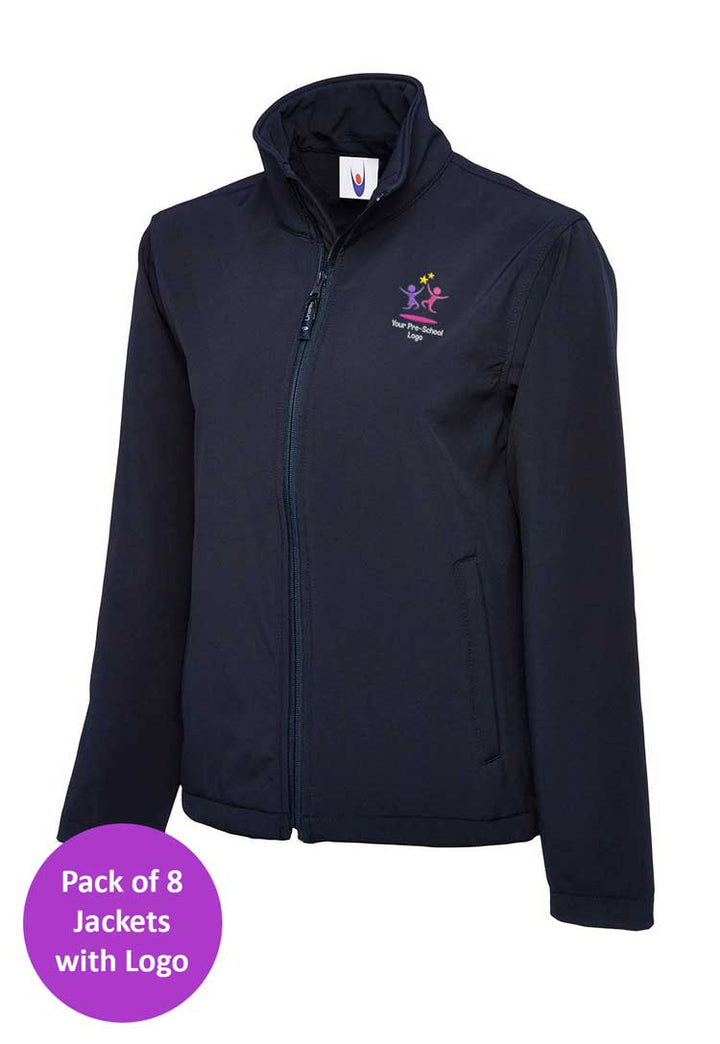 Branded Ladies Softshell Jacket Bundle for Nursery Staff (Pack of 8) - The Work Uniform Company