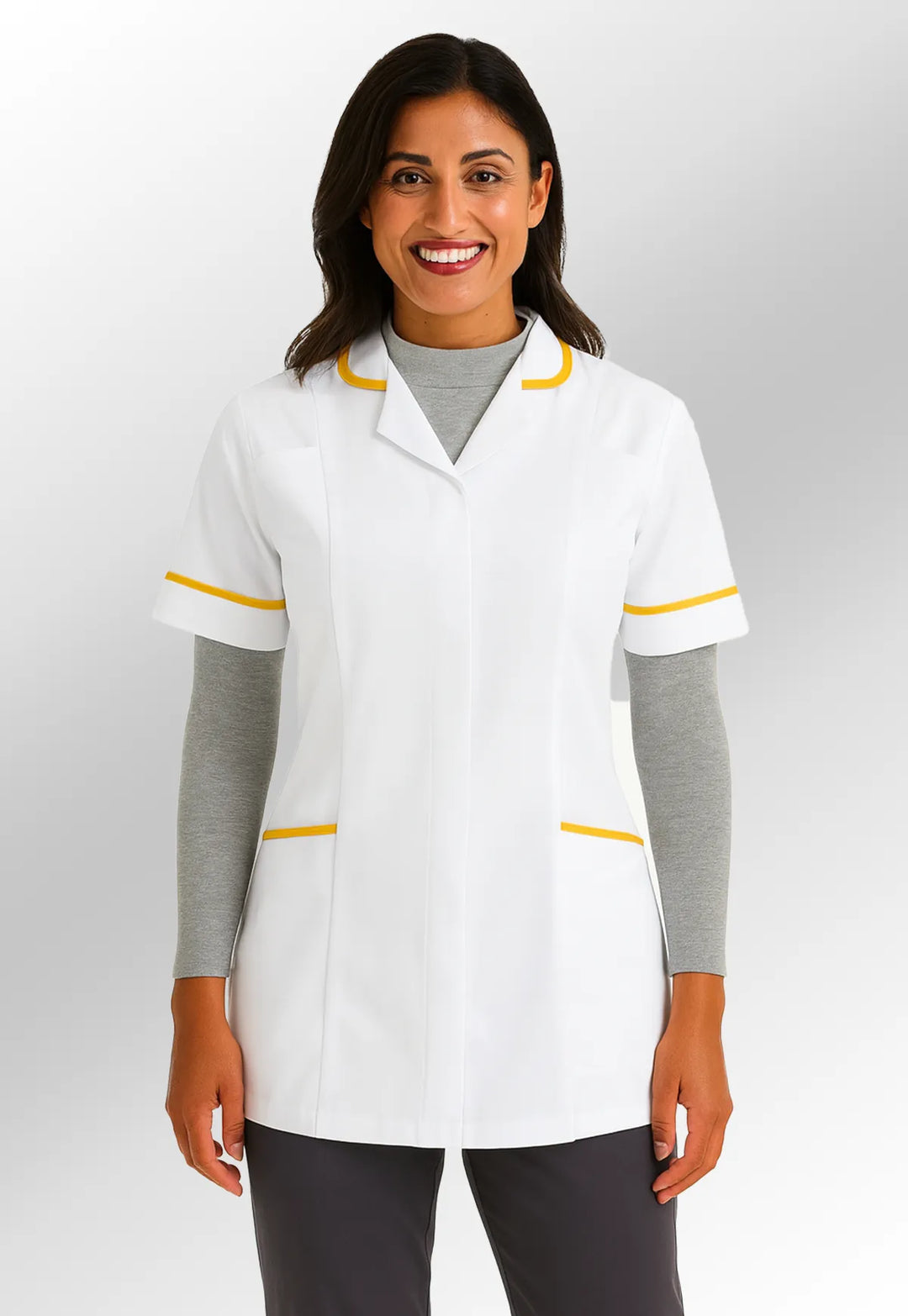 Ladies White Dental Tunic - The Work Uniform Company