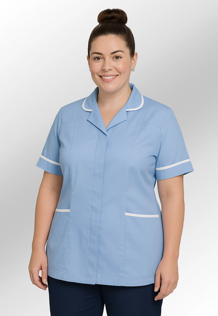 8600 Florence Ladies Tunic (Blue) - The Work Uniform Company