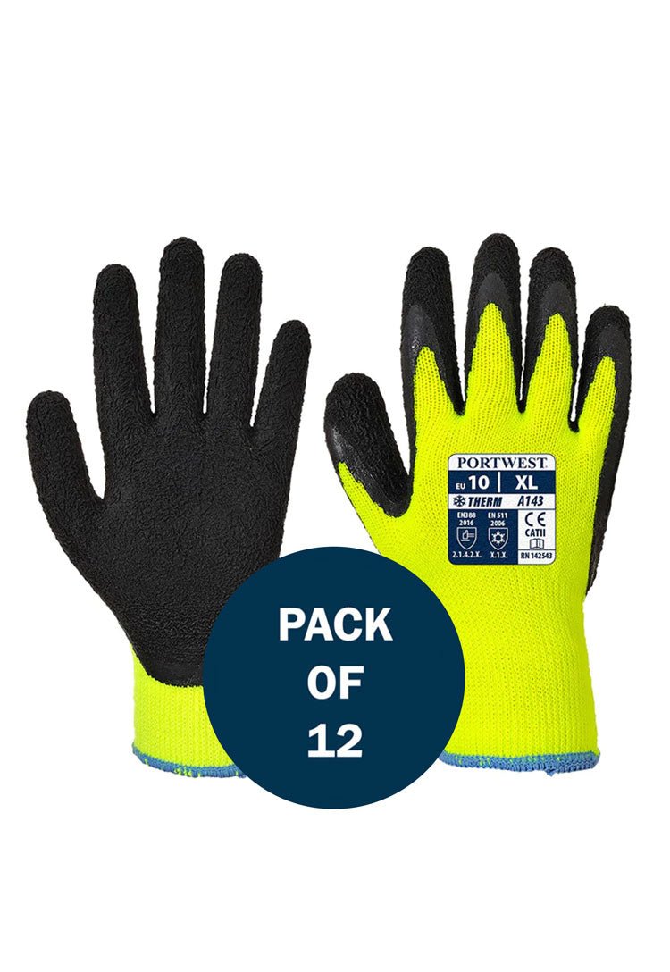 Thermal Soft Grip Gloves A143 (x12 Pairs) - The Work Uniform Company