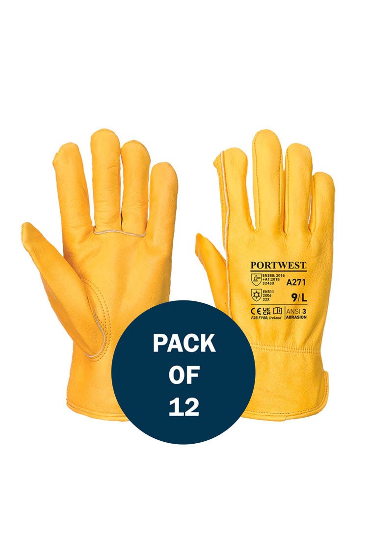 Lined Driver Glove A271 (x12 Pairs) - The Work Uniform Company