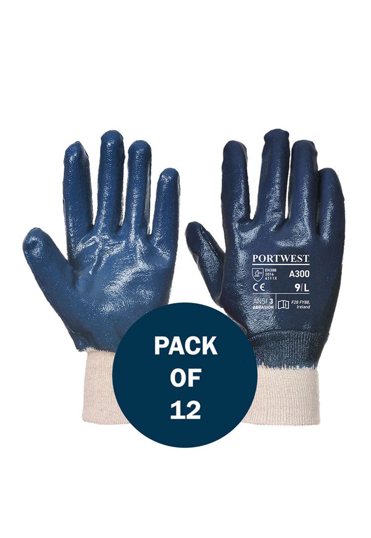 Nitrile Knitwrist Glove A300 (x12 Pairs) - The Work Uniform Company