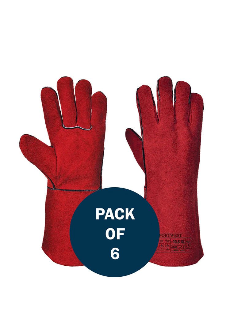 Welders Gauntlet Glove A500 (x6 Pairs) - The Work Uniform Company