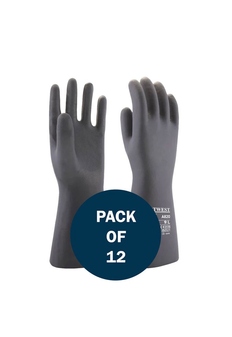 Neoprene Chemical Gauntlet A820 (x12 Pairs) - The Work Uniform Company