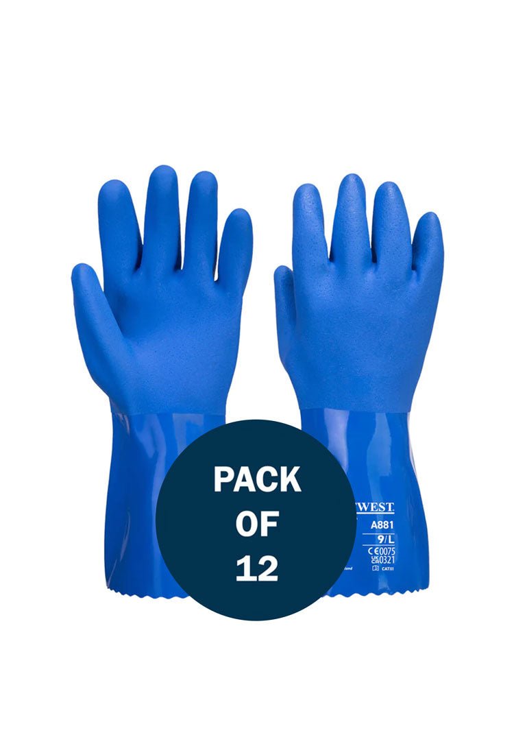 Marine Ultra PVC Chemical Gauntlet A881 (x12 Pack) - The Work Uniform Company