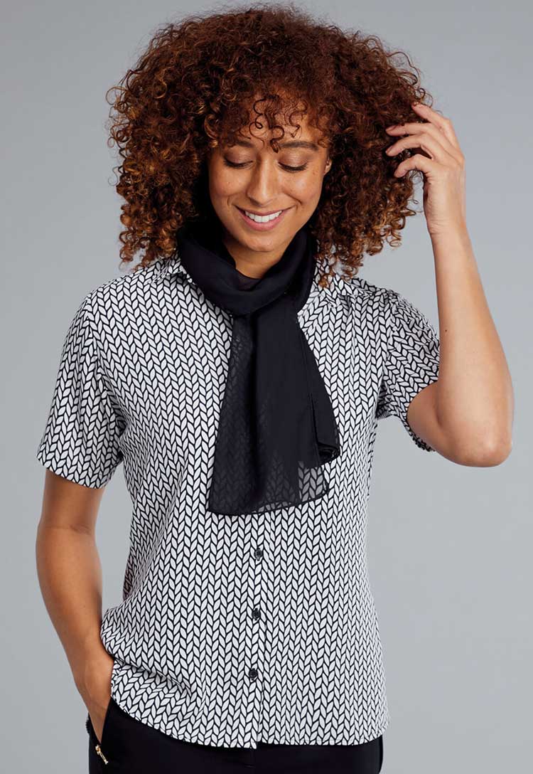 Disley Ava Patterned Blouse - The Work Uniform Company