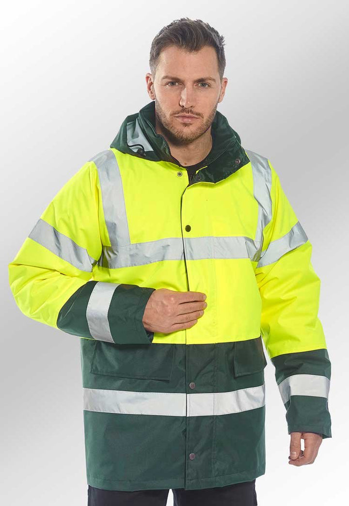 Ambulance Hi Vis Contrast Jacket with Logos - The Work Uniform Company