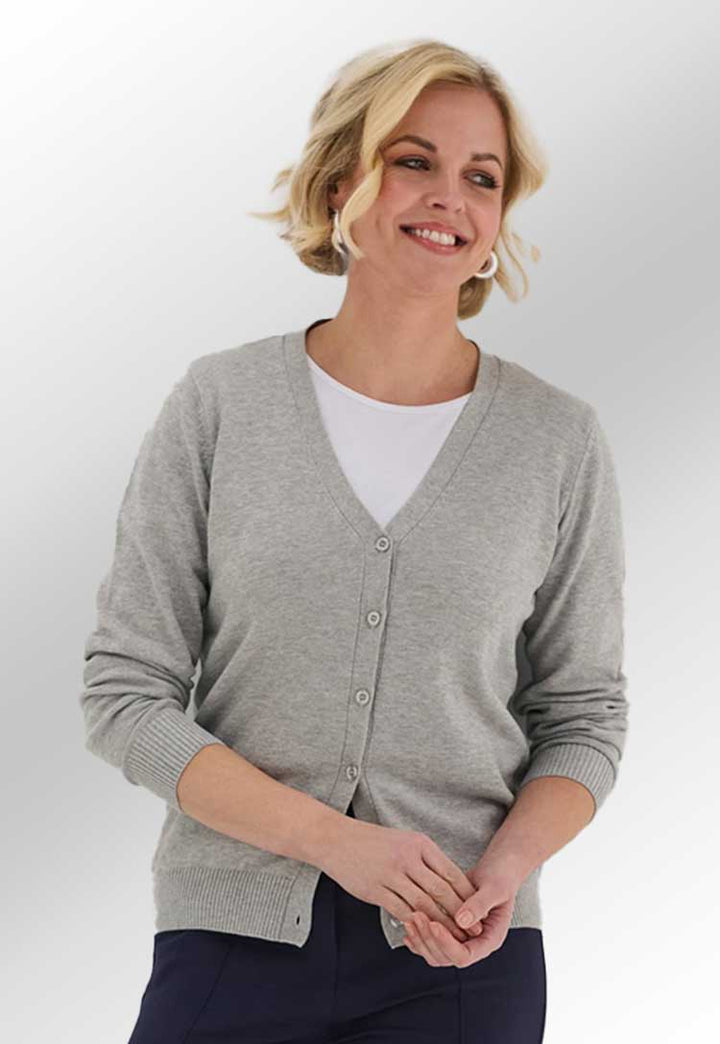 Augusta V - Neck Cardigan - The Work Uniform Company