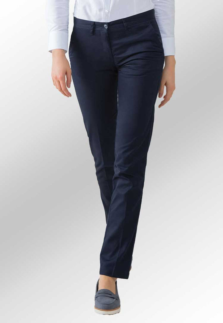 Women's Flat Fronted Chino Trousers - The Work Uniform Company