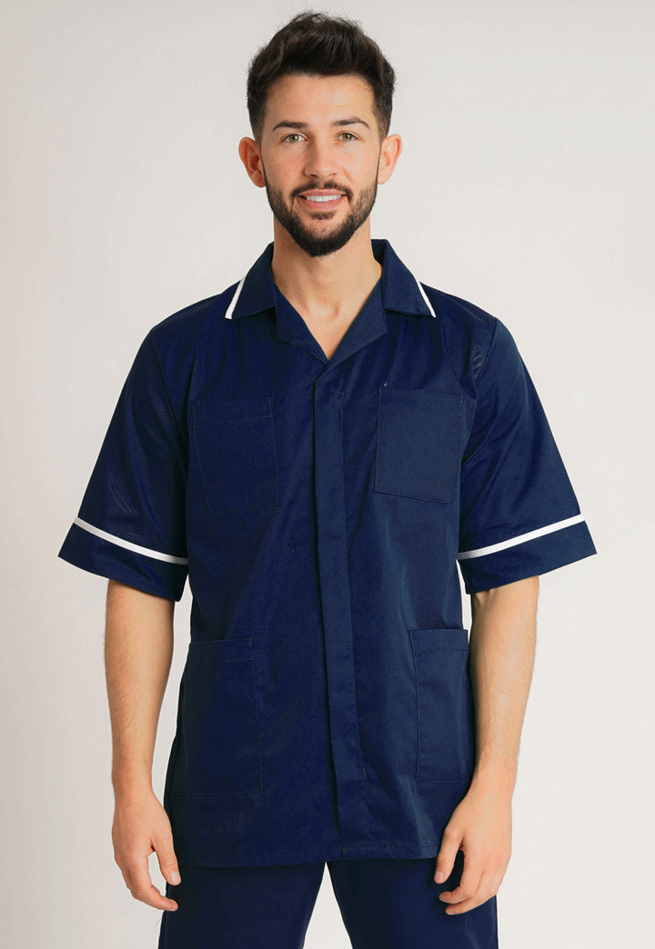 Men's Navy Healthcare Tunic NCMT - The Work Uniform Company