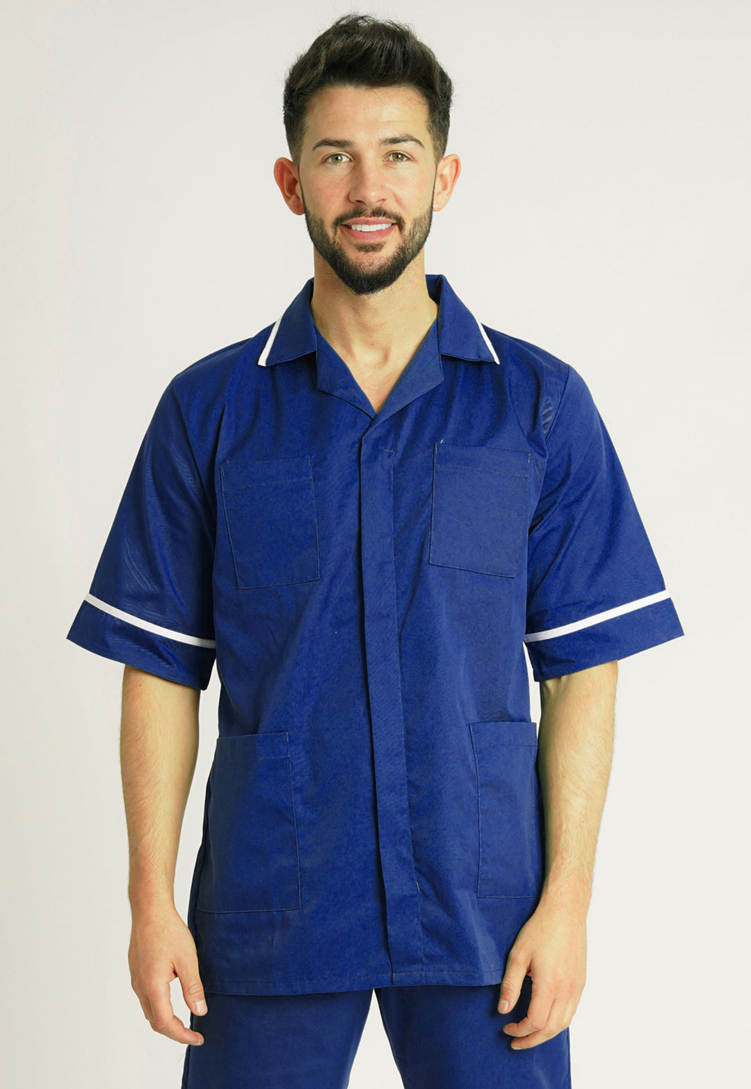 Men's Blue Healthcare Tunic NCMT - The Work Uniform Company