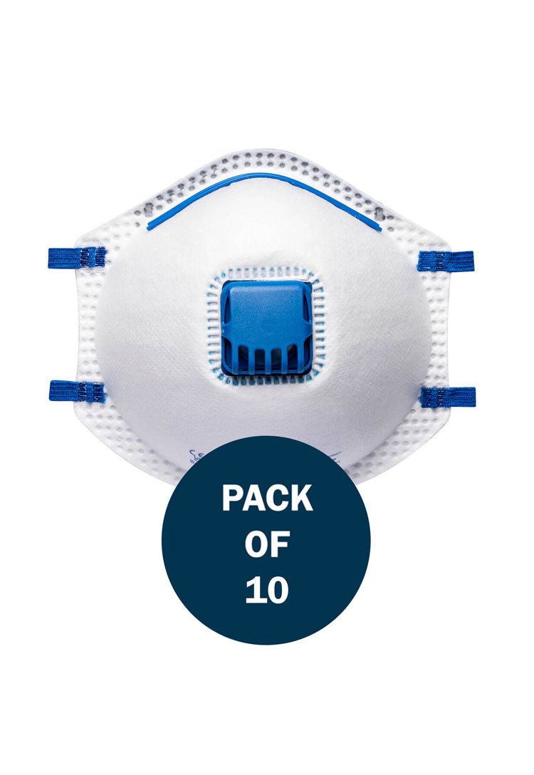FFP2 Valved Respirator P201 (x10) - The Work Uniform Company