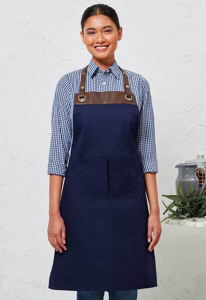 Espresso Bib Apron PR123 - The Work Uniform Company