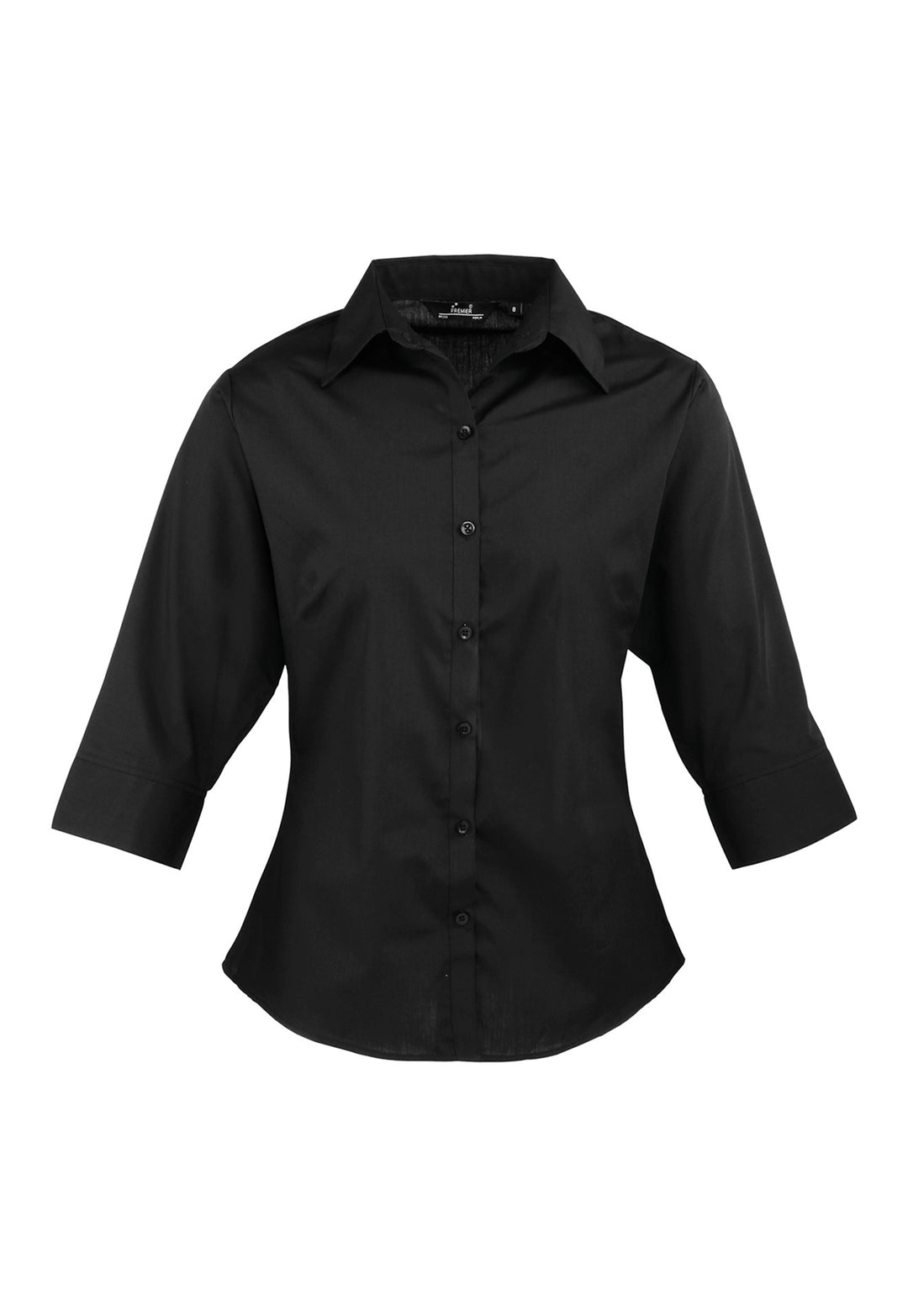 Women's 3/4 Sleeve Poplin Blouse - The Work Uniform Company