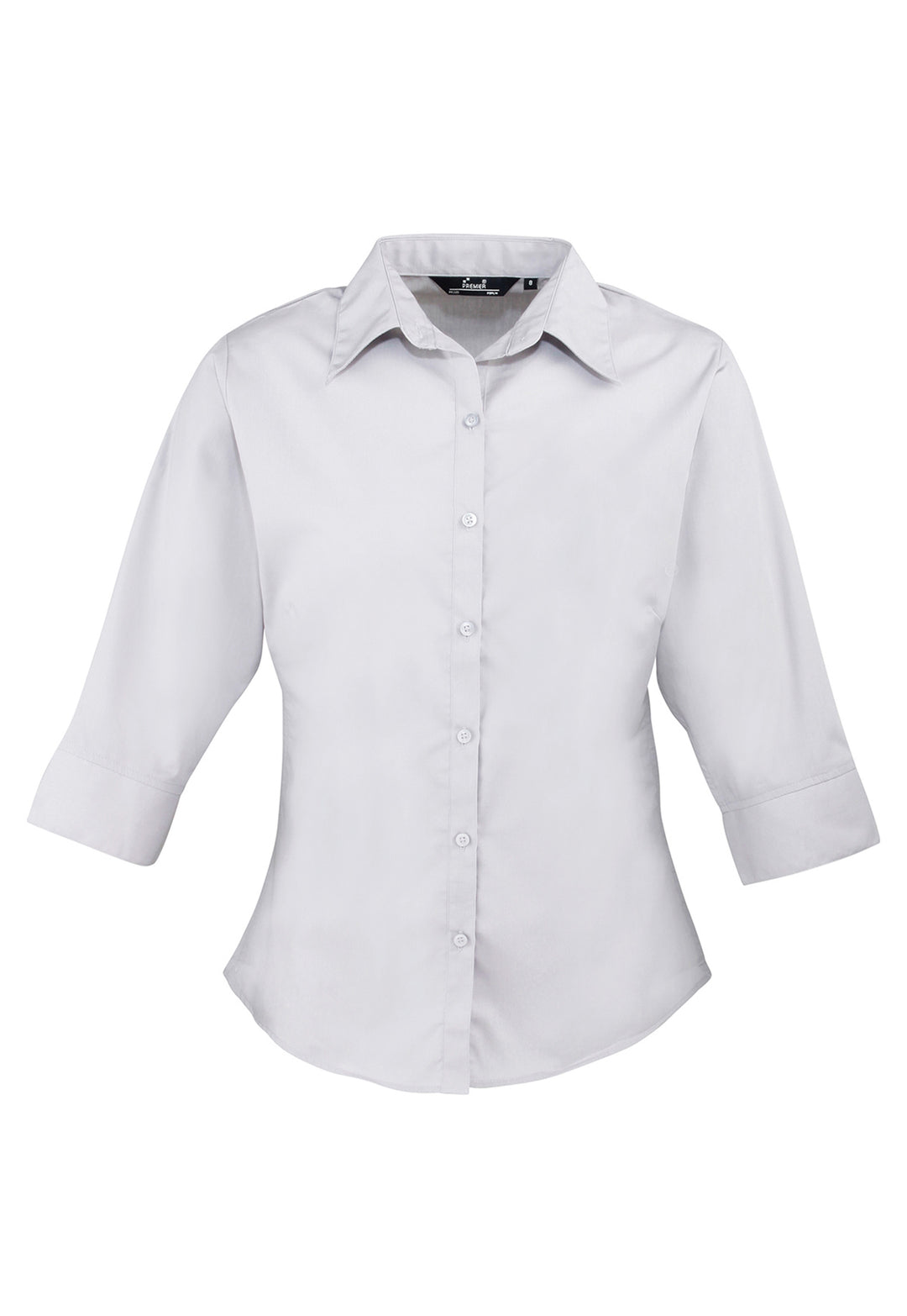 Women's 3/4 Sleeve Poplin Blouse - The Work Uniform Company