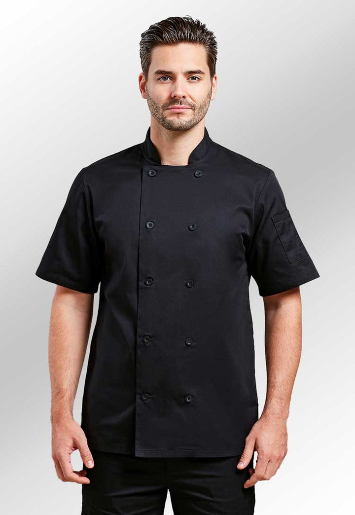 Short Sleeve Chef's Jacket PR656 - The Work Uniform Company