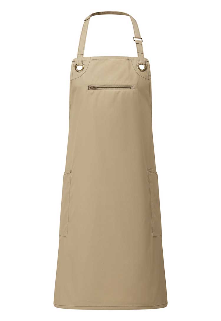 ‘Barley’ Contrast Stitch Bib Apron PR121 - The Work Uniform Company