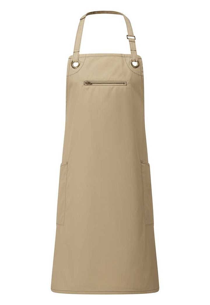 ‘Barley’ Contrast Stitch Bib Apron PR121 - The Work Uniform Company