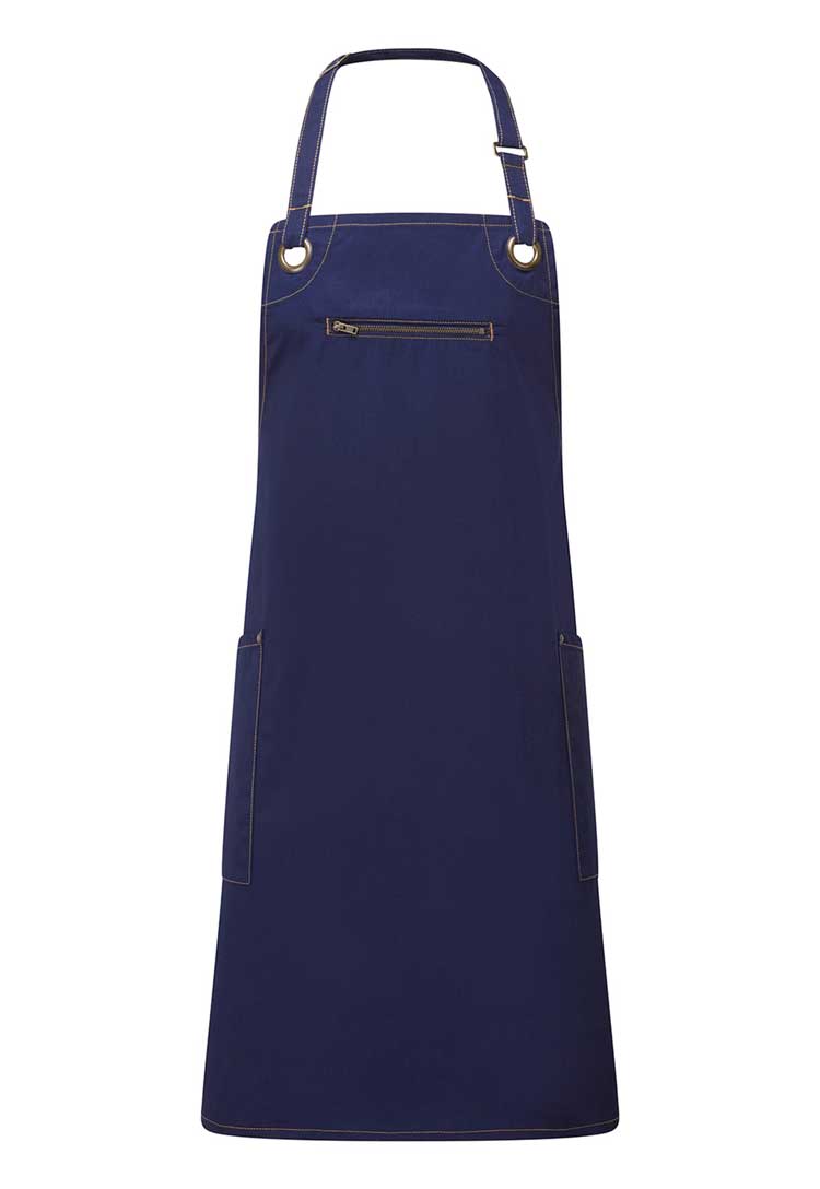 ‘Barley’ Contrast Stitch Bib Apron PR121 - The Work Uniform Company