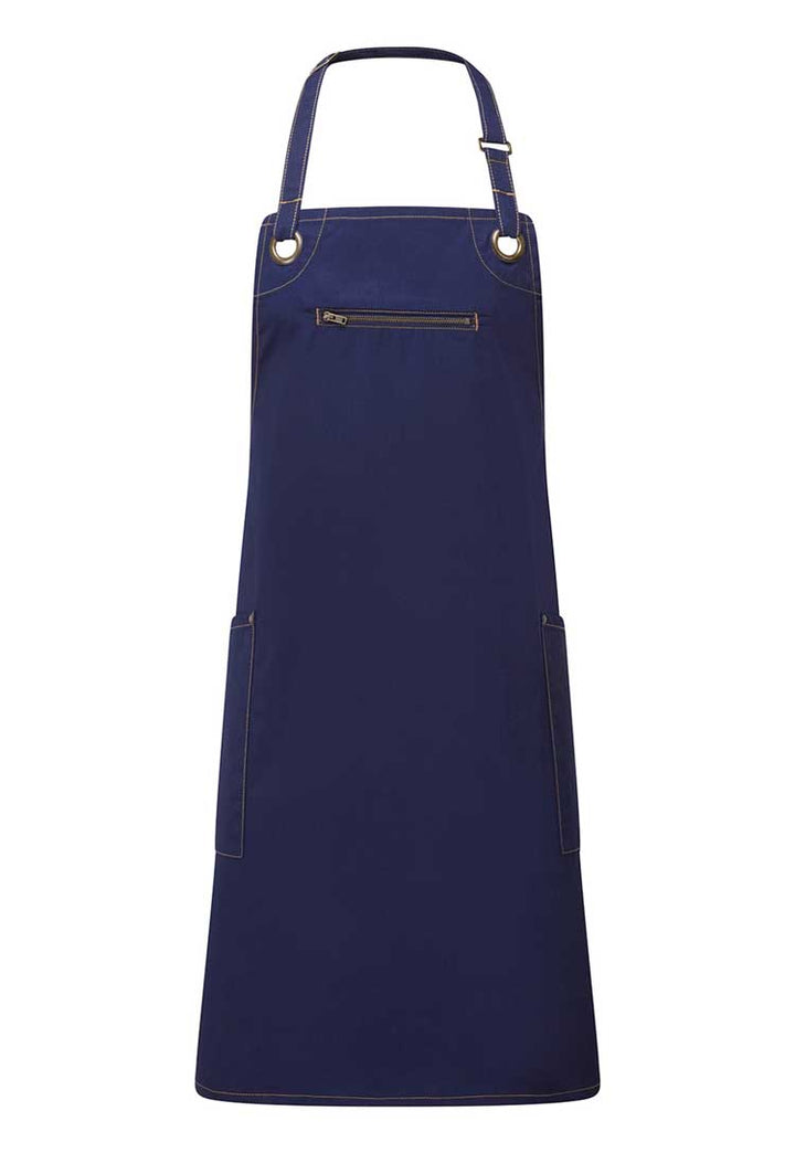 ‘Barley’ Contrast Stitch Bib Apron PR121 - The Work Uniform Company