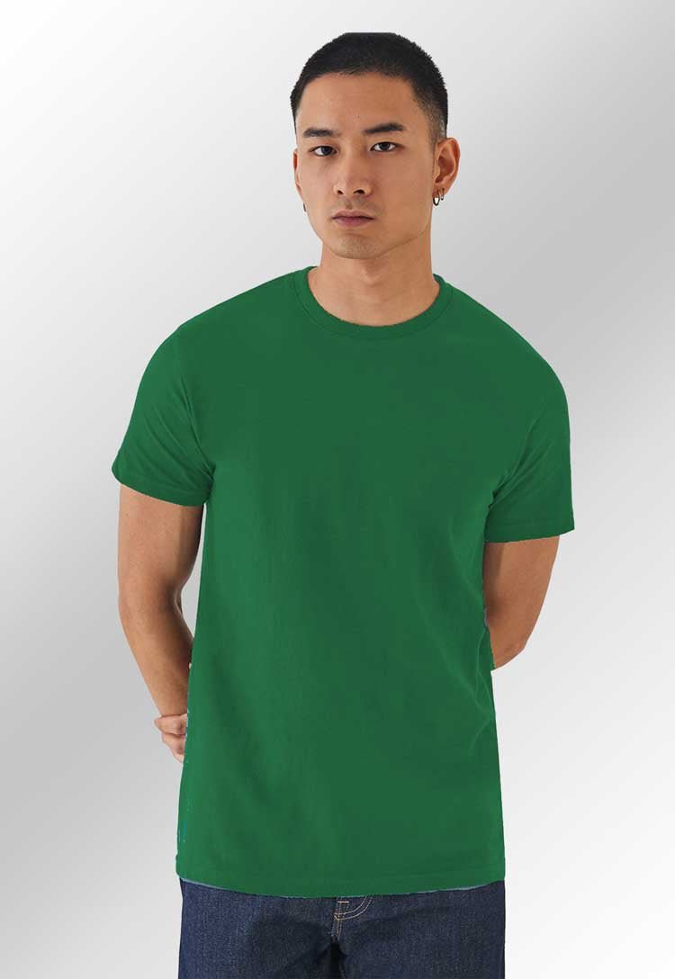 B&C E190 Cotton Tee Green BA220 - The Work Uniform Company
