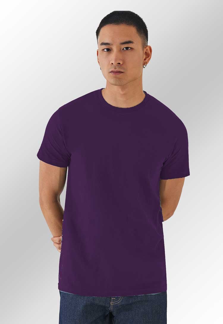 B&C E190 Cotton Tee Pink Purple BA220 - The Work Uniform Company