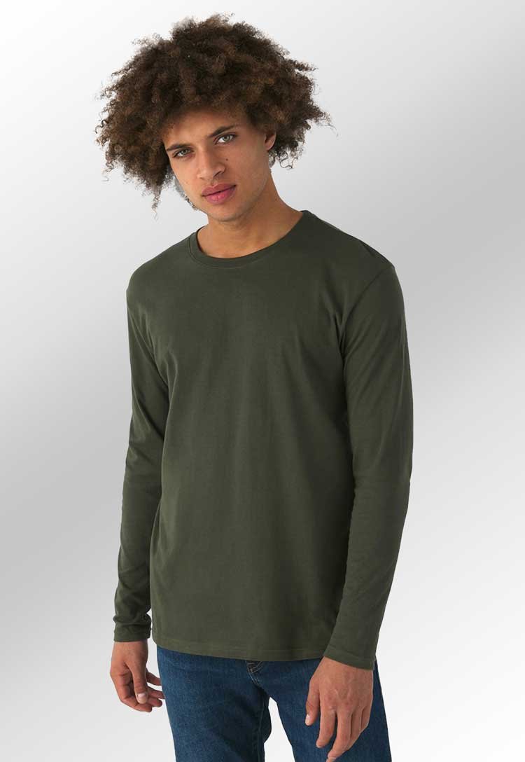 B&C E150 Long Sleeve Men's Tee BA211 - The Work Uniform Company