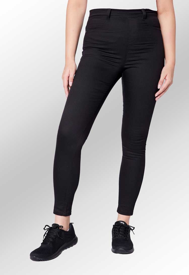 Ladies Black Jeggings - The Work Uniform Company