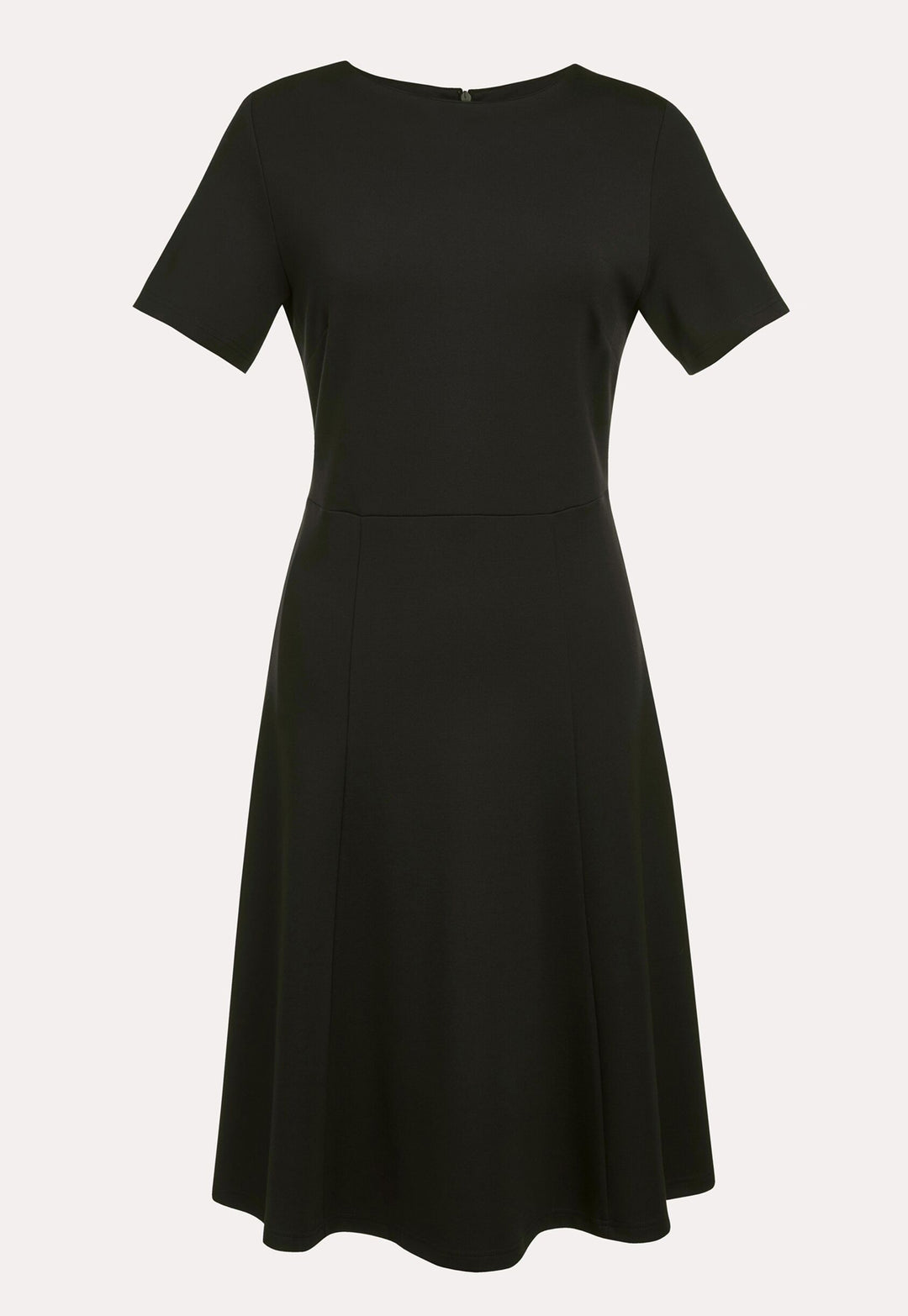 Black Jersey Stretch Skater Funeral Dress - The Work Uniform Company