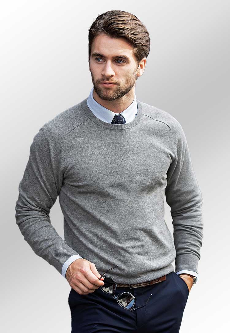 Men’s Brighton Round Neck Jumper - The Work Uniform Company