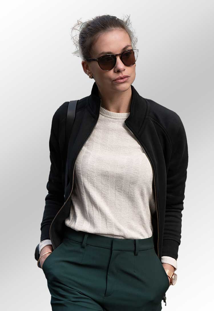 Women’s Cambridge Fashionable Zipped Sweatshirt N110F - The Work Uniform Company
