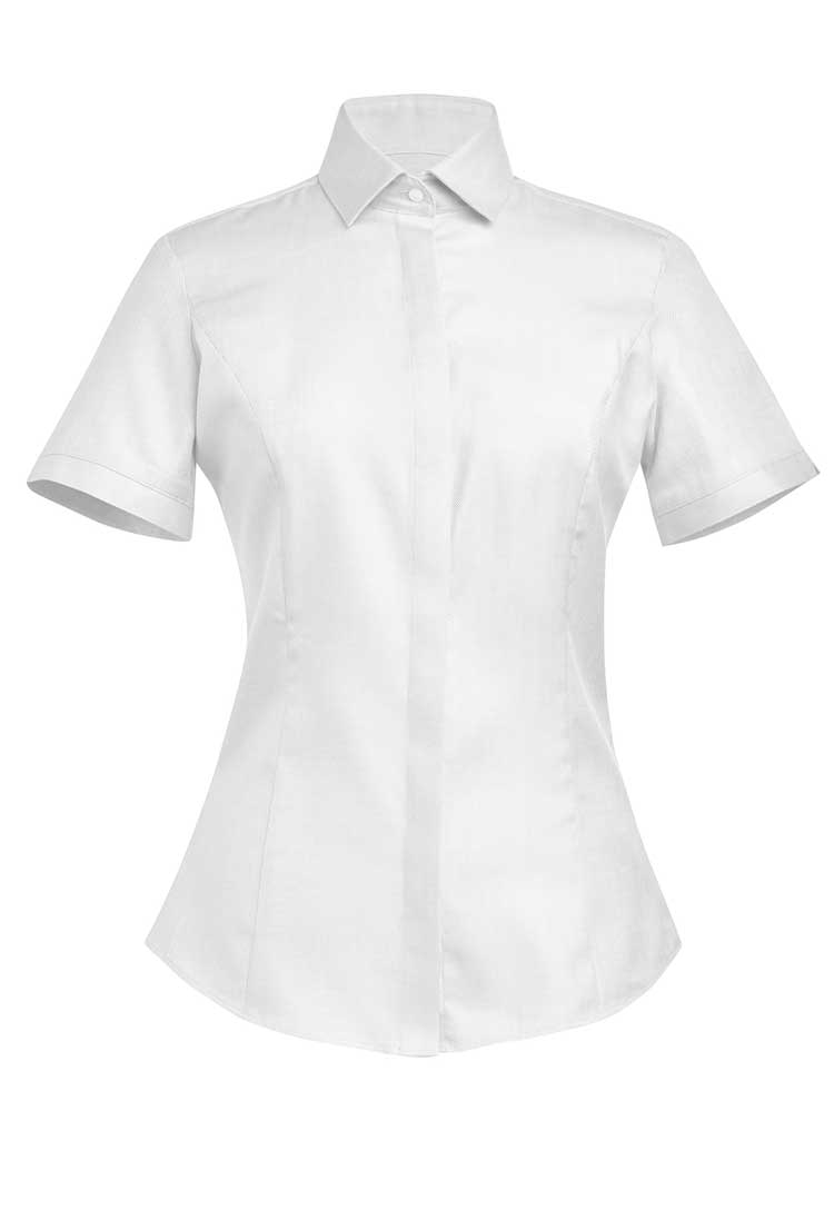 Chianti Blouse Cotton Herringbone - The Work Uniform Company