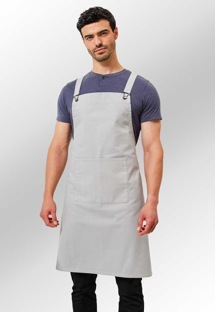 Cross Back 'Barista' Bib Apron PR129 - The Work Uniform Company