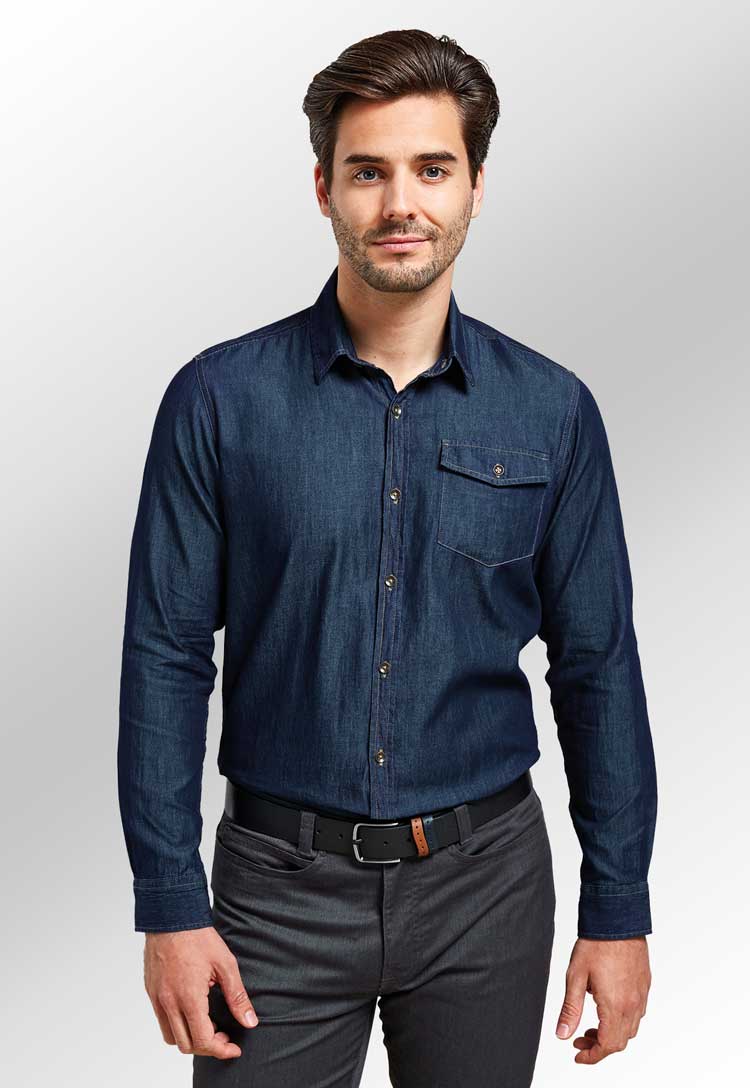 Jeans Stitch Denim Shirt PR222 - The Work Uniform Company
