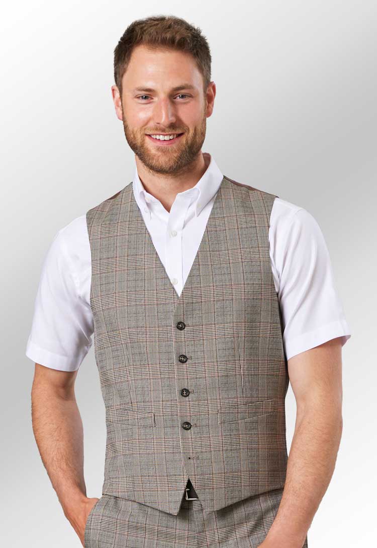 Emilio Check Waistcoat - The Work Uniform Company