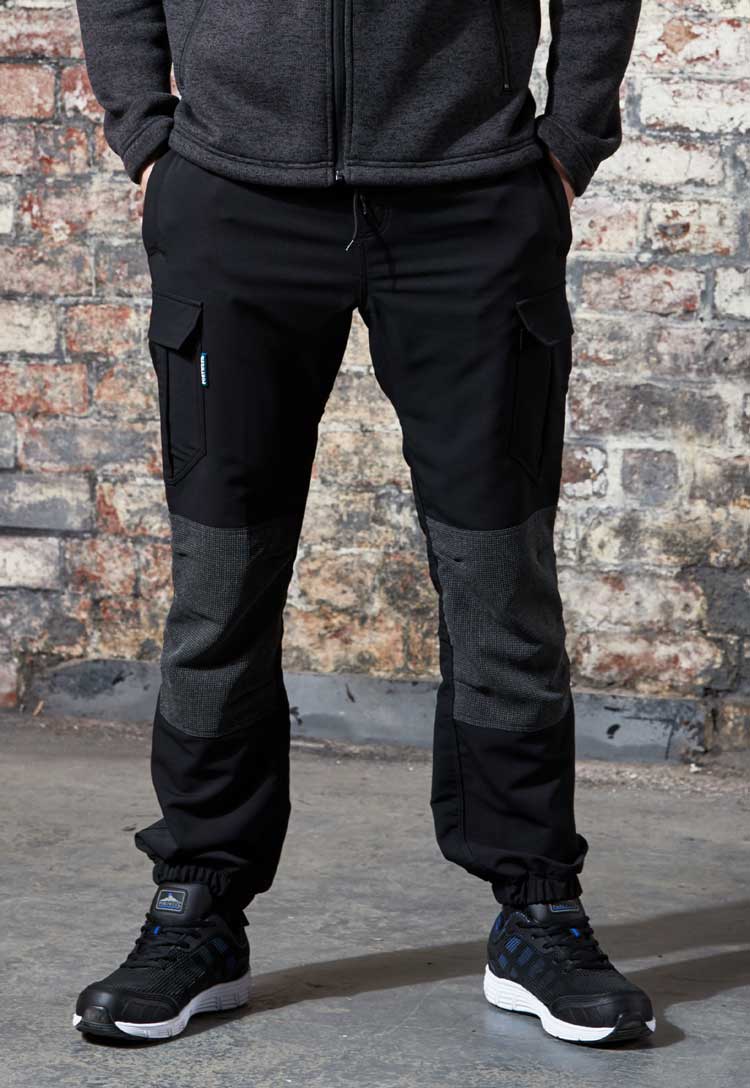 Pantalon KX3 Flexi Homme - Travail Slim Fit Élastique Avec Genoux Préformés Et Poches