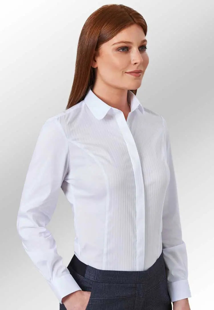 Womens white fitted shirt discount