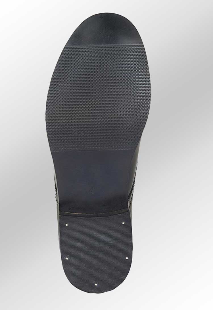 Black Hi - Shine Ladies Leather Cadet Shoe - The Work Uniform Company