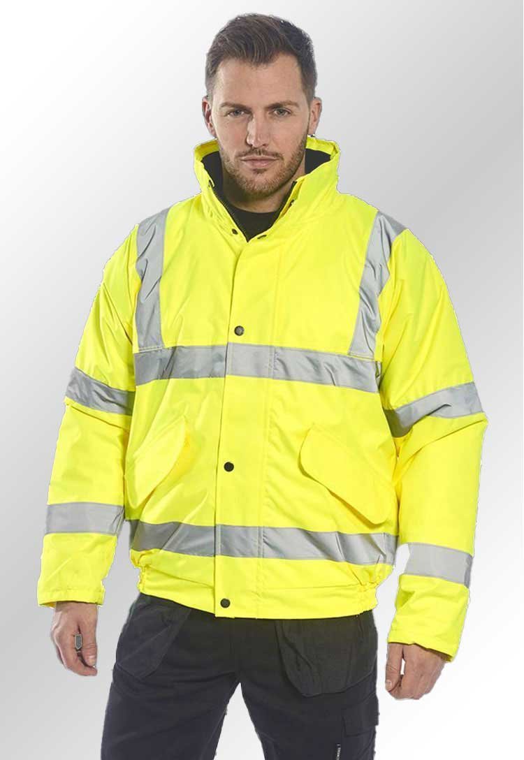 Hi Vis Bomber Jacket S463 - The Work Uniform Company