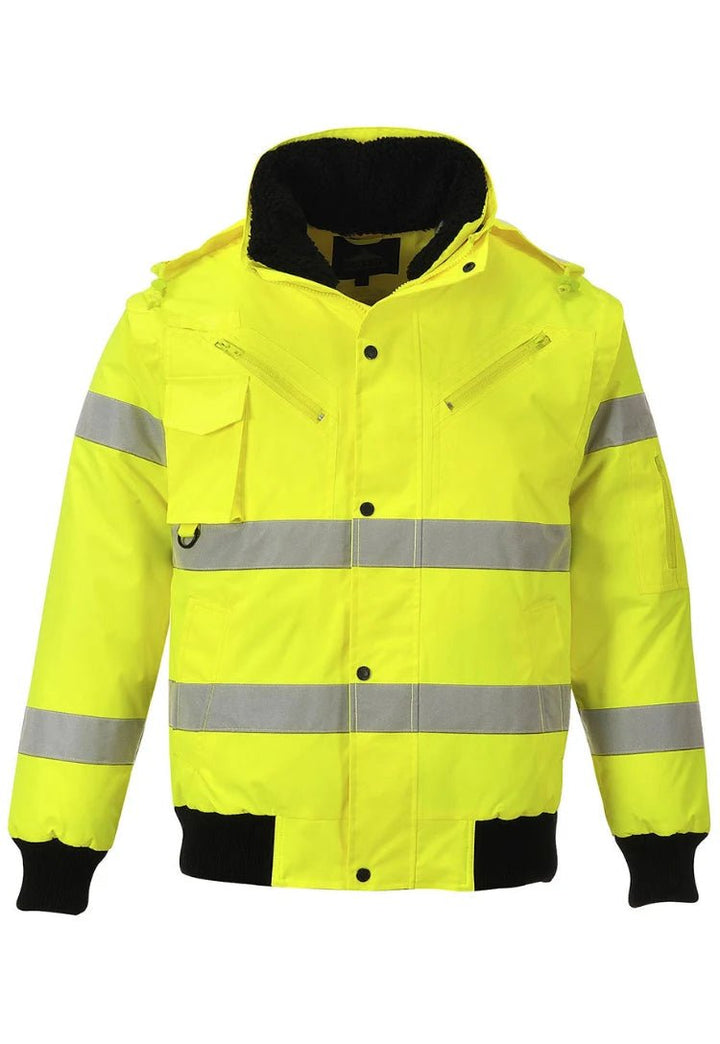 Hi Vis 3 In 1 Bomber Jacket - The Work Uniform Company