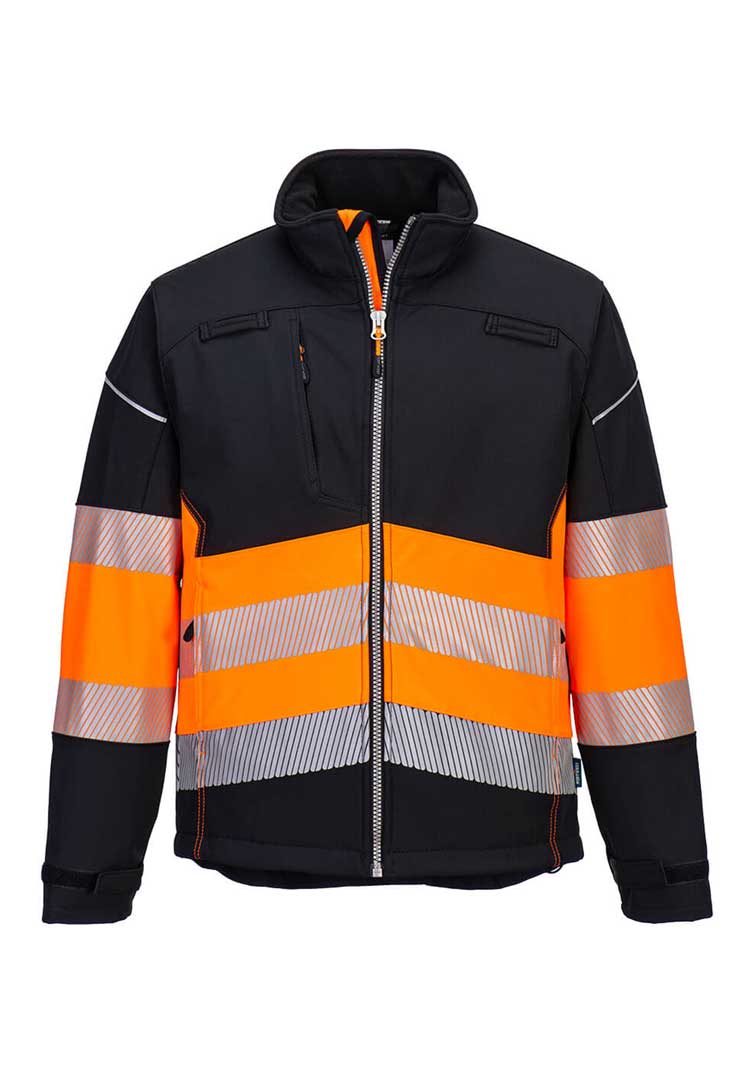 PW3 Hi - Vis Class 1 Softshell (3L) PW375 - The Work Uniform Company